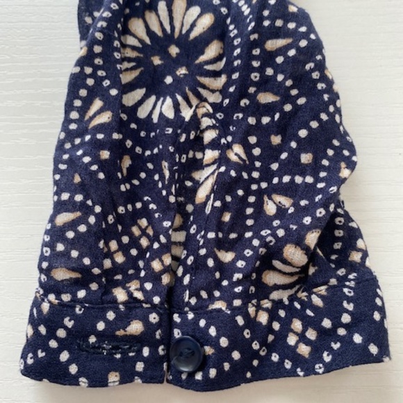 Lucky Brand Women's Navy Blue Button Down Rayon Oversized Tunic Size Small - Picture 5 of 12